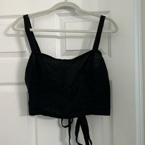 Bees and Bones cropped linen tank